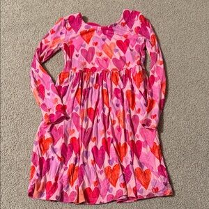 Little Sleepies Pink and Red Heart Kids Dress